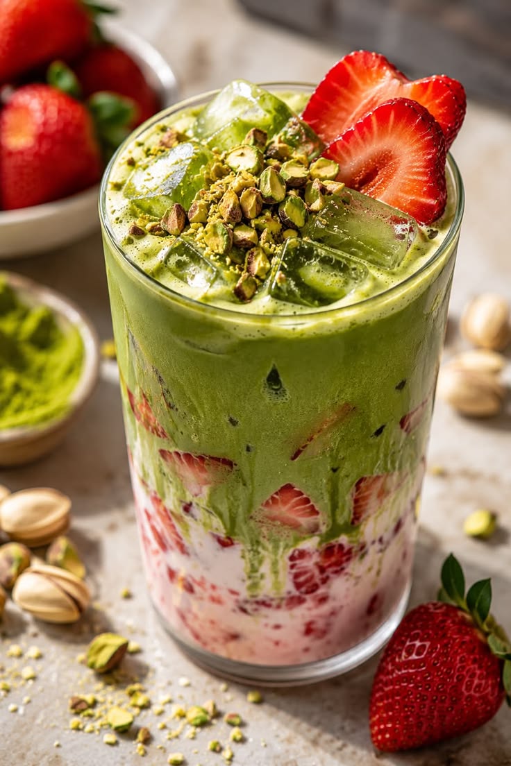 Matcha Rezepte mit Strawberry Matcha Latte und einfachen Matcha Ideen zum Selbermachen