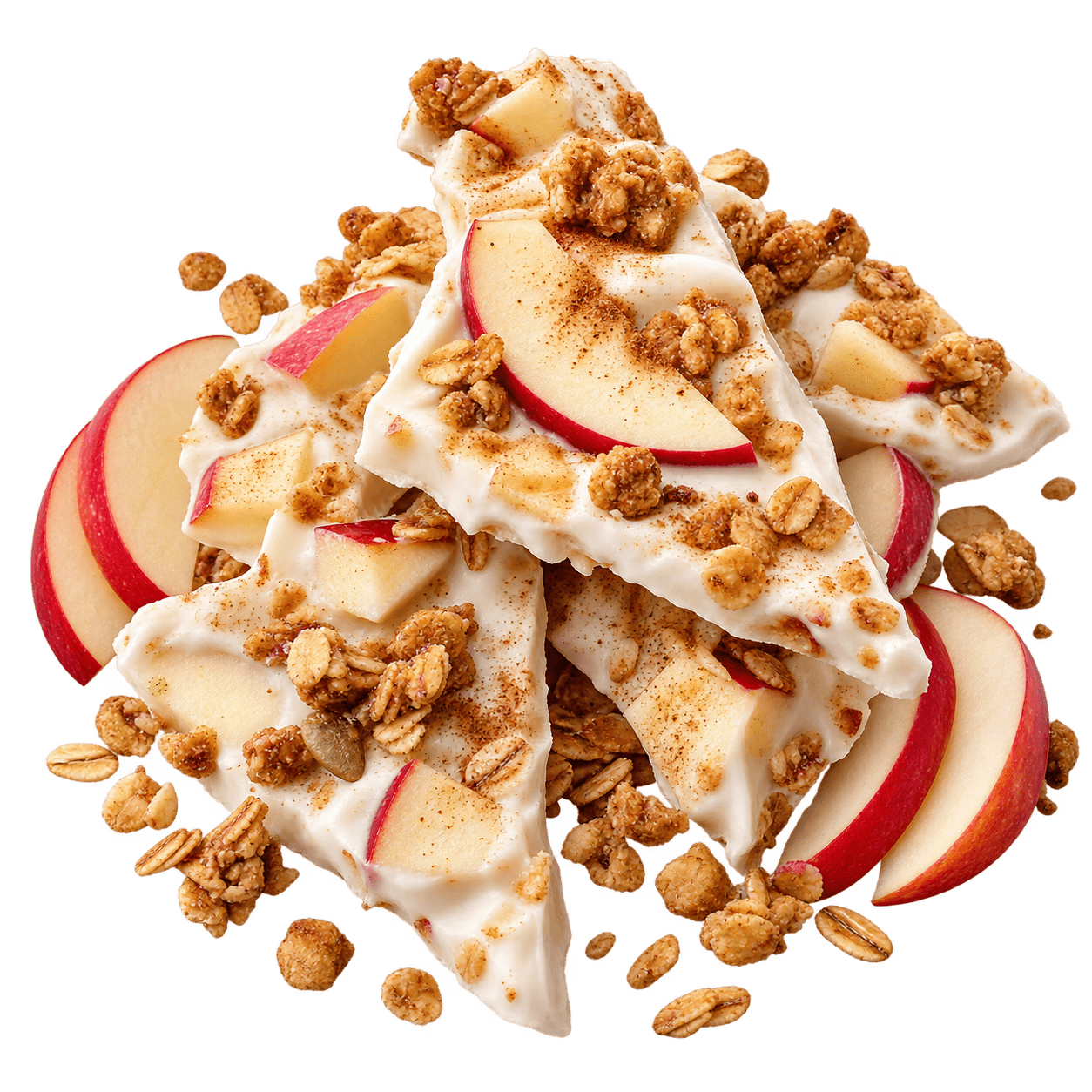 Apfel Joghurt Bark mit Granola