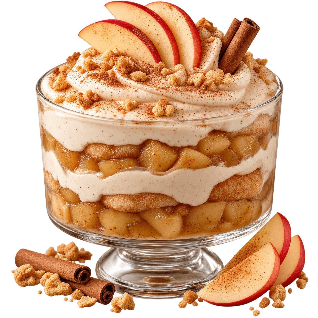 Apfel Tiramisu mit Zimtcreme