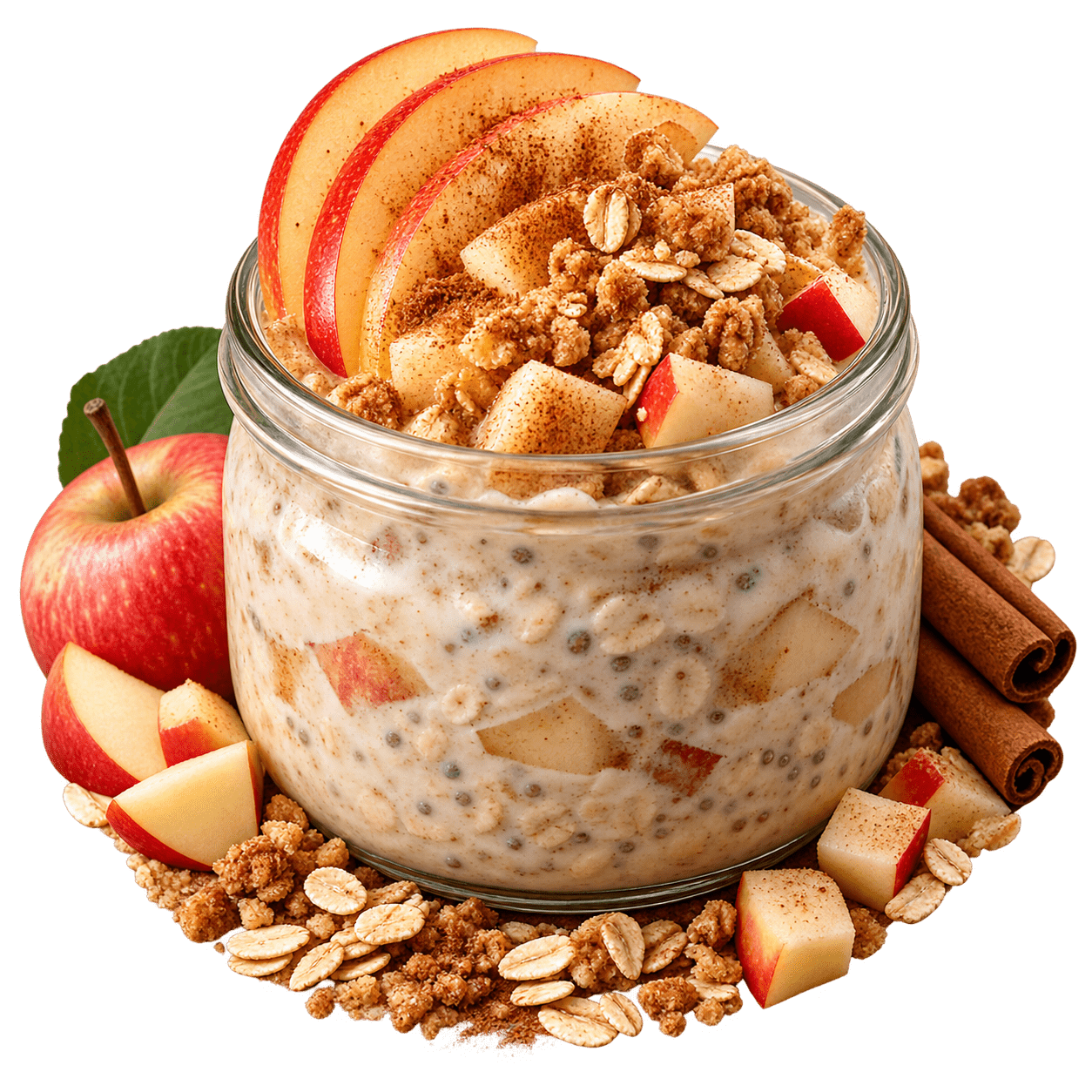 Apfel Zimt Overnight Oats für gemütliche Morgen