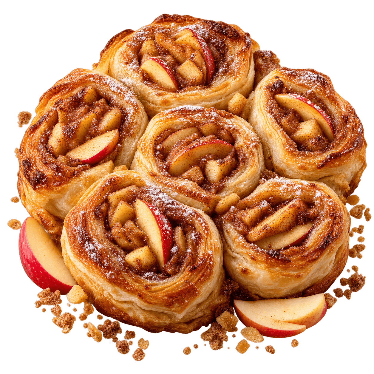 Apfel Zimt Schnecken aus Blätterteig