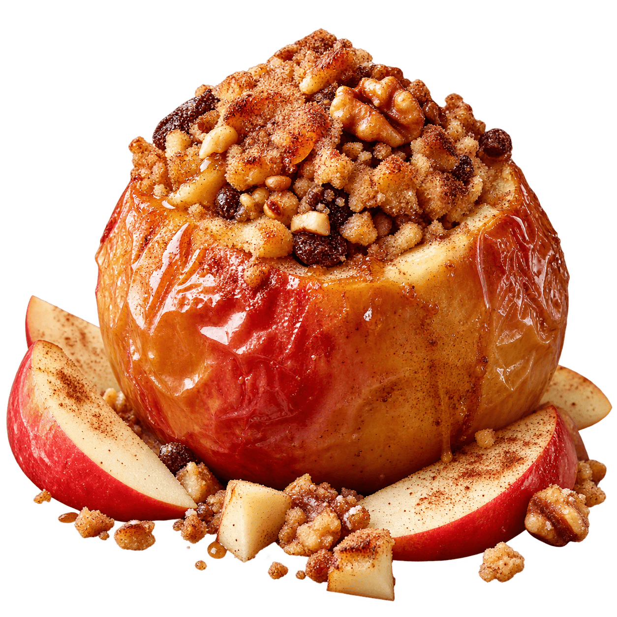 Bratapfel mit Zimt und Knusperfüllung