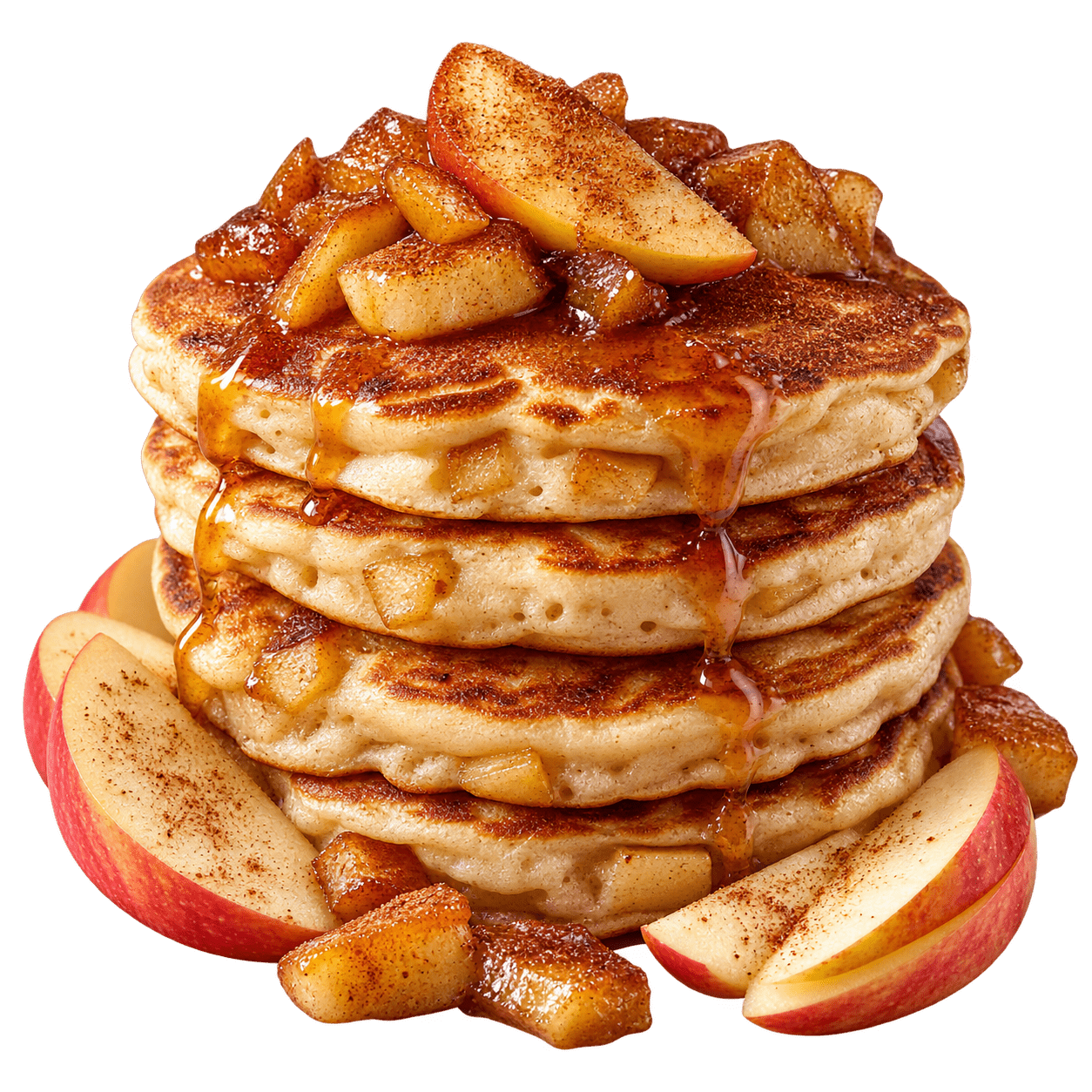 Fluffige Apfel Pancakes mit Zimt