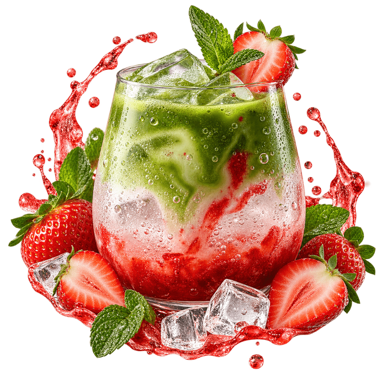 Matcha Soda spritzig und sommerlich