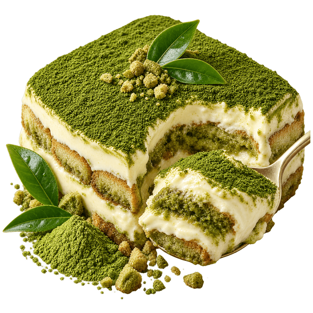 Cremiges Matcha Tiramisu mit Matcha