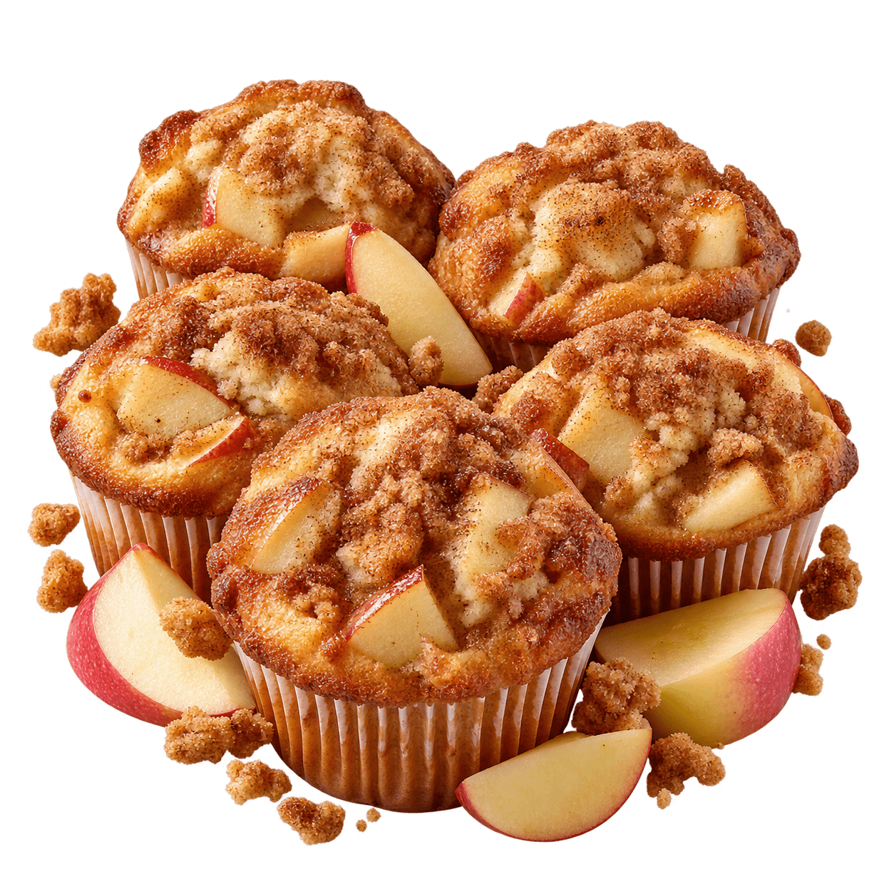 Saftige Apfel Muffins mit Zimt